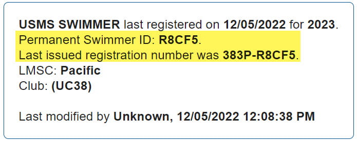 Reg and Perm ID - Member Record